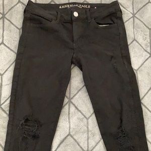 American Eagle black ripped jeans.